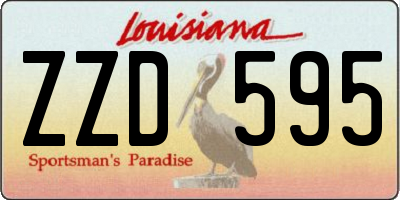 LA license plate ZZD595