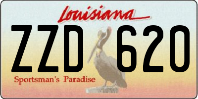 LA license plate ZZD620