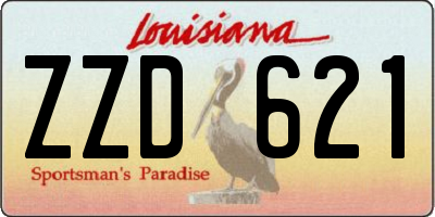 LA license plate ZZD621