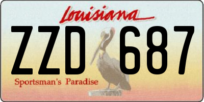LA license plate ZZD687