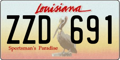 LA license plate ZZD691