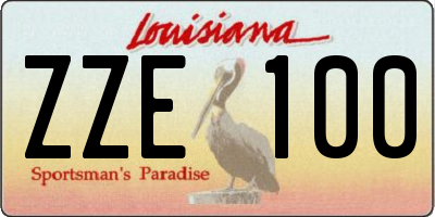 LA license plate ZZE100