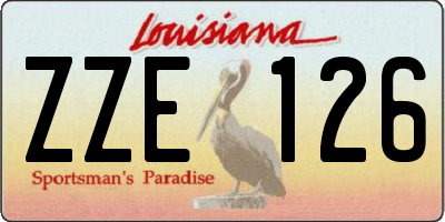 LA license plate ZZE126