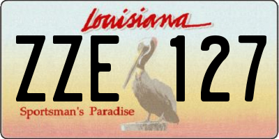 LA license plate ZZE127