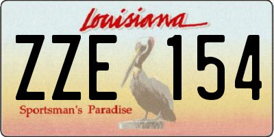 LA license plate ZZE154