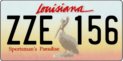 LA license plate ZZE156