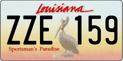 LA license plate ZZE159