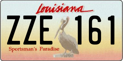 LA license plate ZZE161