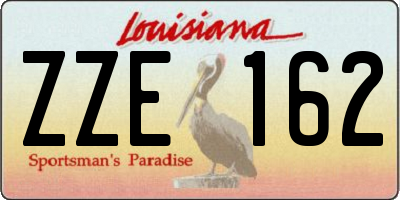 LA license plate ZZE162