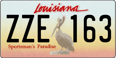 LA license plate ZZE163