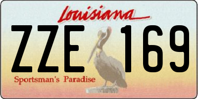 LA license plate ZZE169