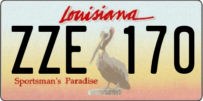 LA license plate ZZE170