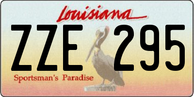 LA license plate ZZE295