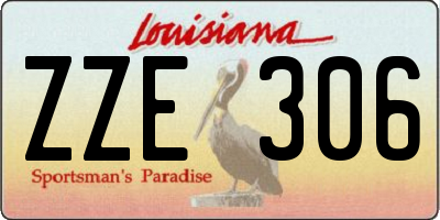 LA license plate ZZE306