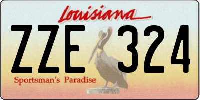 LA license plate ZZE324