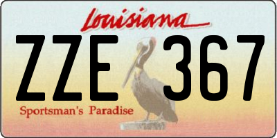 LA license plate ZZE367