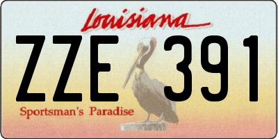 LA license plate ZZE391