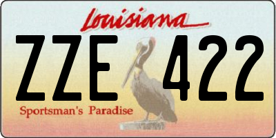 LA license plate ZZE422