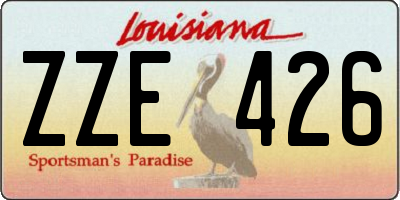 LA license plate ZZE426