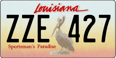 LA license plate ZZE427