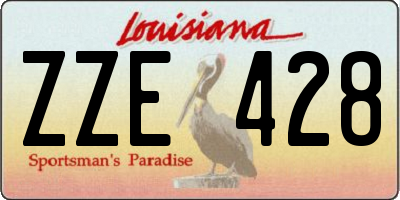 LA license plate ZZE428