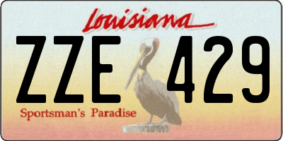 LA license plate ZZE429