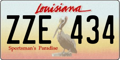 LA license plate ZZE434