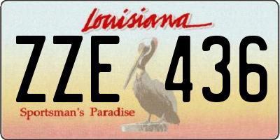 LA license plate ZZE436