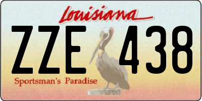 LA license plate ZZE438