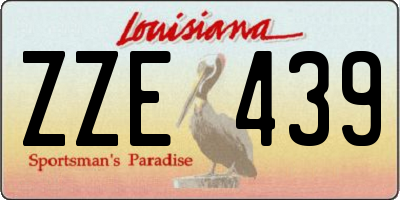 LA license plate ZZE439