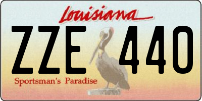 LA license plate ZZE440