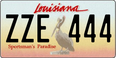 LA license plate ZZE444