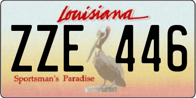 LA license plate ZZE446