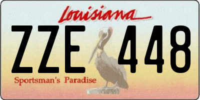 LA license plate ZZE448