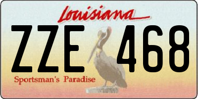 LA license plate ZZE468