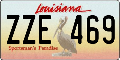 LA license plate ZZE469