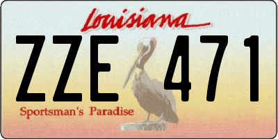 LA license plate ZZE471