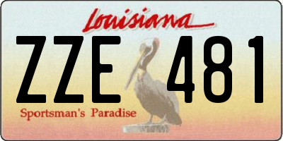 LA license plate ZZE481