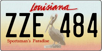 LA license plate ZZE484