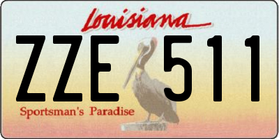 LA license plate ZZE511