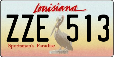 LA license plate ZZE513