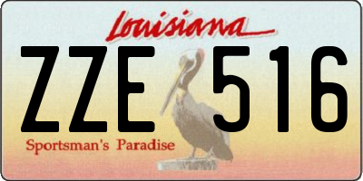 LA license plate ZZE516