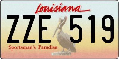 LA license plate ZZE519