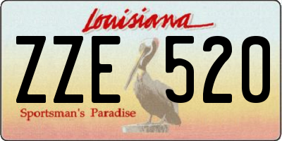 LA license plate ZZE520