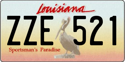 LA license plate ZZE521