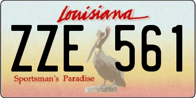 LA license plate ZZE561