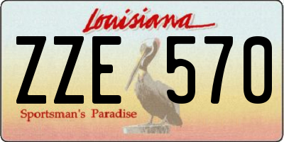 LA license plate ZZE570