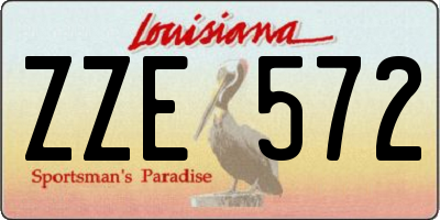 LA license plate ZZE572