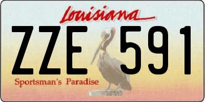 LA license plate ZZE591