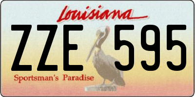 LA license plate ZZE595